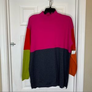 Jones New York Sport Colorblock Sweater Size Large